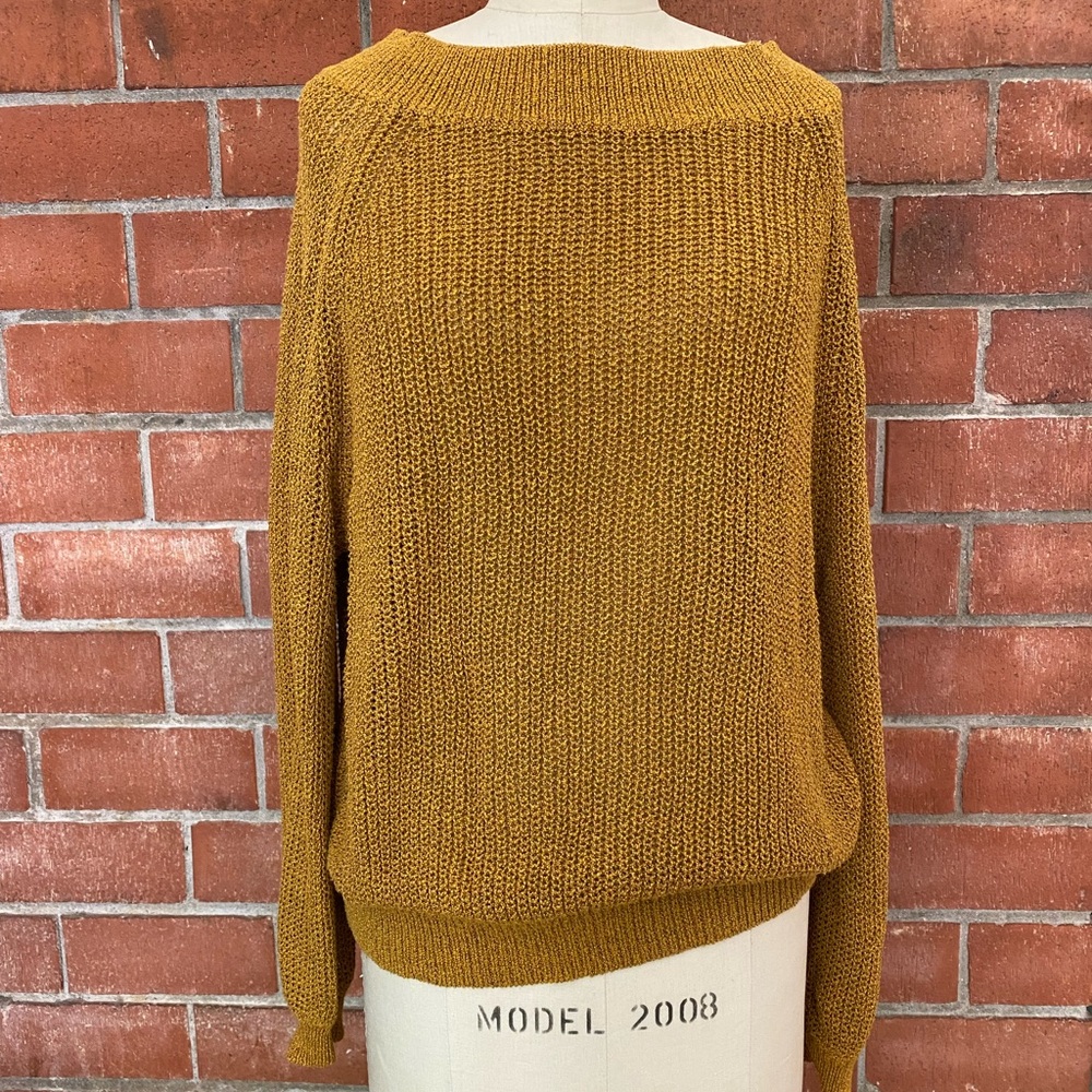 ZARA - M - MUSTARD SPRING LOOSE SWEATER